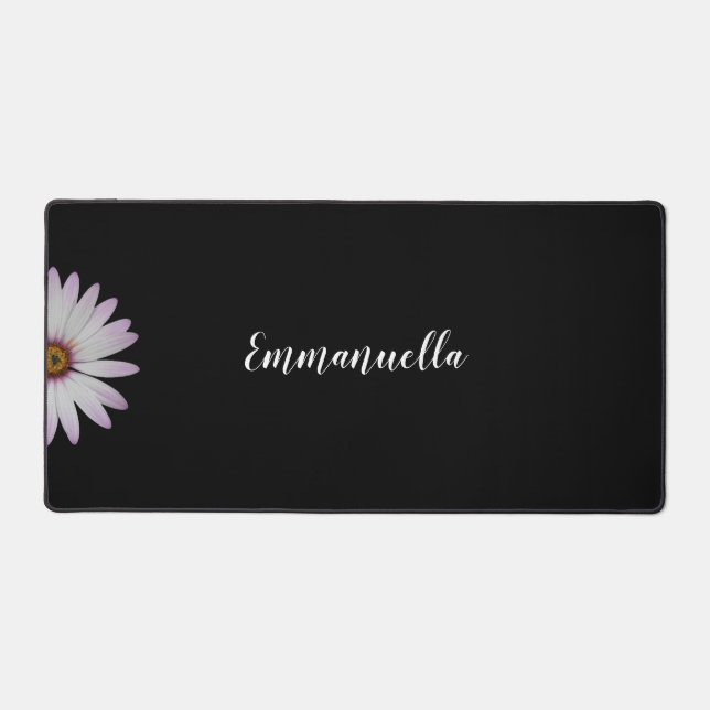 Fleur noire et blanche Personnalisée (Recto)