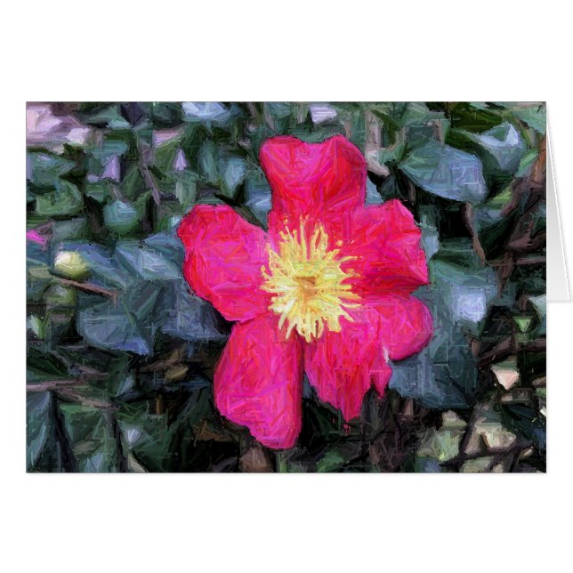 Fleur - peinture, carte (Devant horizontal)