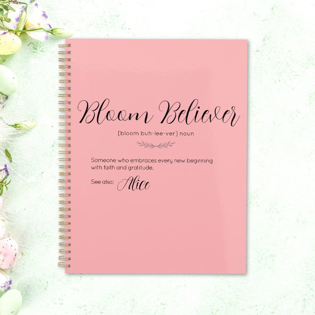 Fleur personnalisée Croyant Pink Paster Planner (Personalized Bloom Believer Pink Easter Planner)