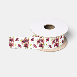 Fleur Poppy Ribbon Satinband