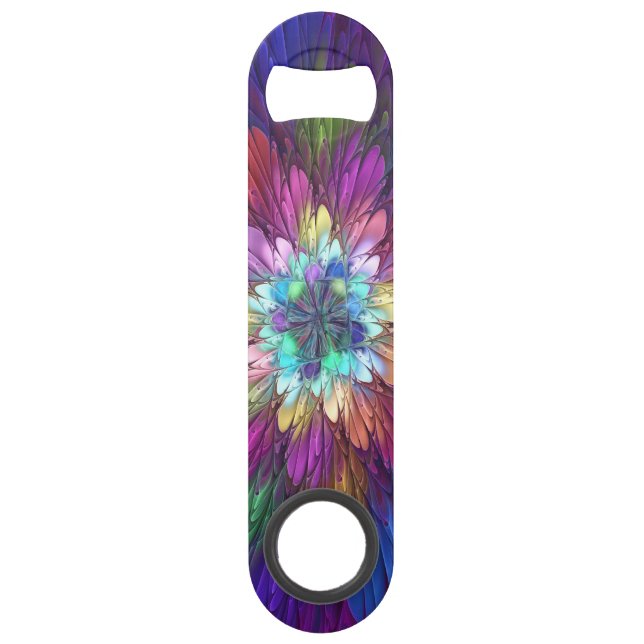 Fleur psychédélique colorée Art fractal Abstrait (Devant)