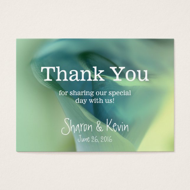 Fleur romantique dans les tons bleus - Merci (Devant)