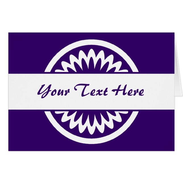 Fleur ronde - violet profond (Devant horizontal)