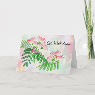 Fleur rose et papillon obtenir carte de bien