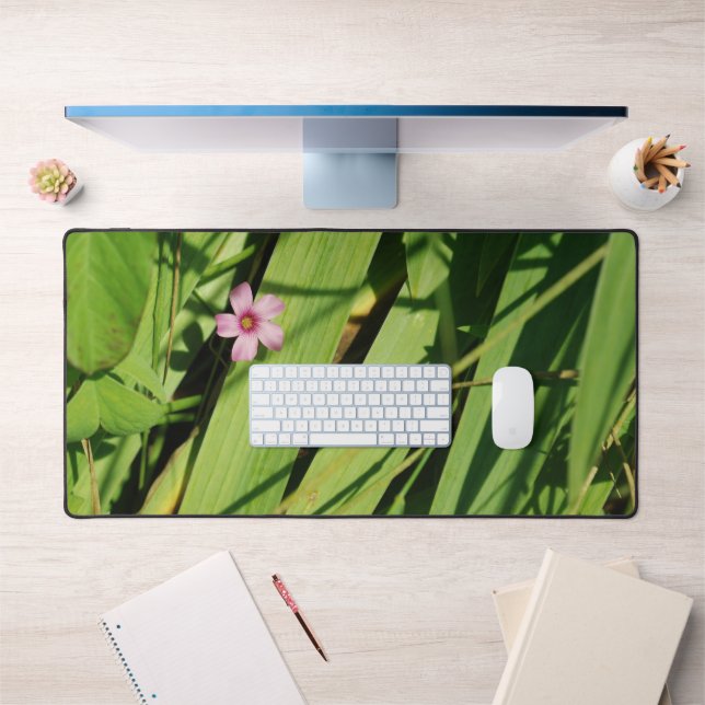 Fleur rose Green Photographie botanique Graphique (Bureau 1)