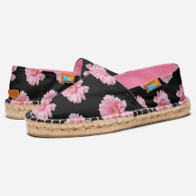 Fleur rose mignonne motif floral sur NOIR