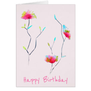 Fleur rose moderne simple d'inspiration japonaise