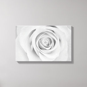 Fleur rose noire et blanche Impression de toile