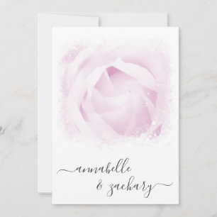 *~* Fleur Rose QR + RSVP - Invitation Mariage AR8
