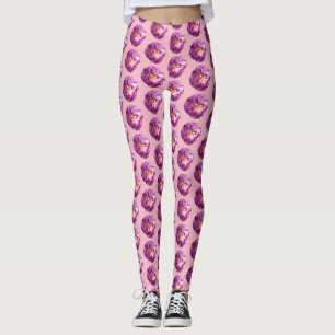 Fleur rose rose photo Leggings personnalisés