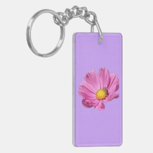 Fleur Rose Vibrante Avec Une Abeille Par Une Journ