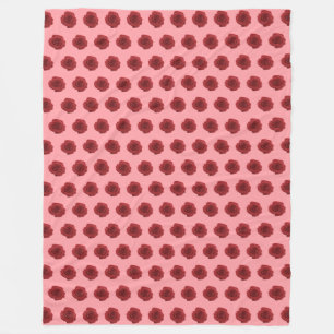 Fleur rouge Motif sans couture sur couverture en p