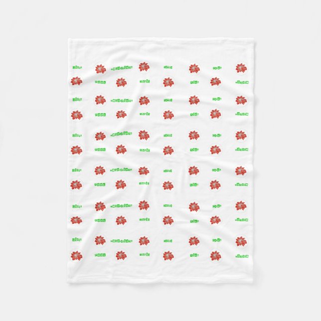 Fleur rouge Poinsettia et couverture de vacances v (Devant)