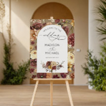 Fleur sauvage automne Arc Floral Mariage Affiche d