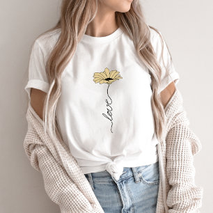 Fleur sauvage avec le mot Liebe - LIEBE Wildblume T-Shirt