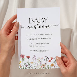 Fleur sauvage Baby in Bloom Baby shower Invitation