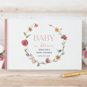 Fleur sauvage Baby In Bloom Baby shower Livre d'or
