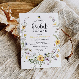 Fleur sauvage Bee Bridal Show Invitation Card
