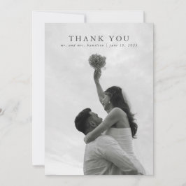 Fleur sauvage Bleu Élégant Carte de remerciements