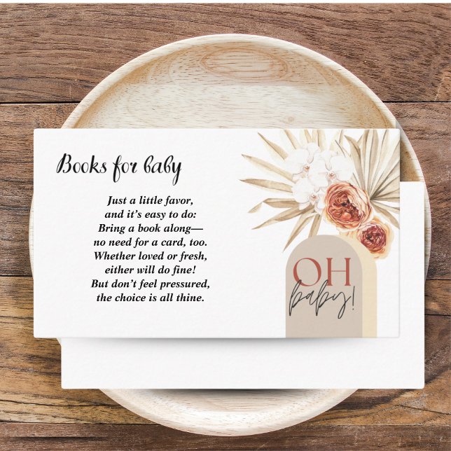 Fleur sauvage Boho Baby shower carte de boîtier Fl (Wildflower Boho Baby Shower Enclosure Card Floral)