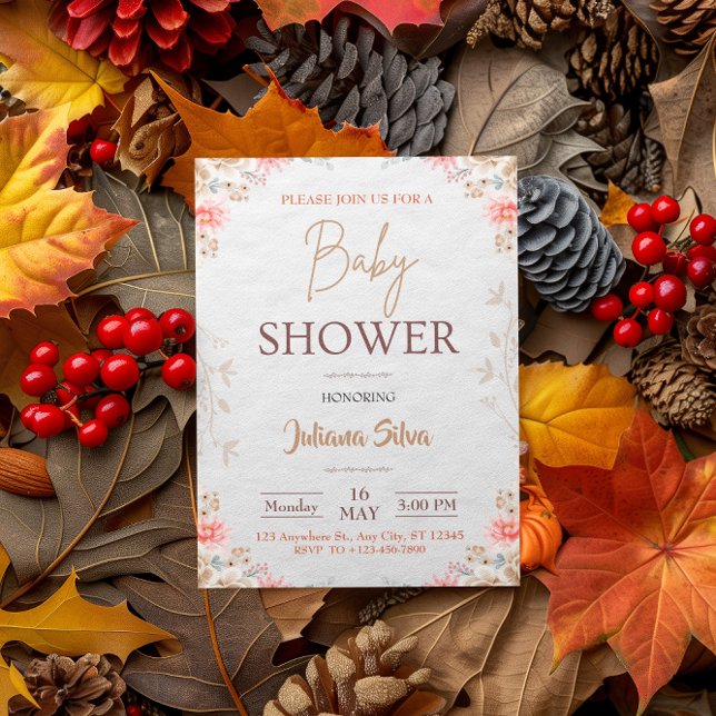 Fleur sauvage Boho Baby shower Invitation (Créateur téléchargé)