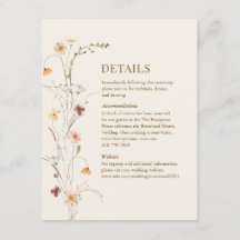 Fleur sauvage Boho | Carte d'enceinte botanique