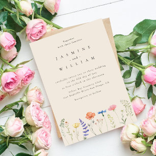 Fleur sauvage Boho Garden Mariage Invitation