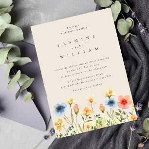 Fleur sauvage Boho Garden Mariage Invitation