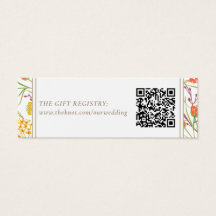 Fleur sauvage Boho Mariage Cadeau Registre QR Code