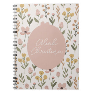 Fleur sauvage Carnet Spiral Personnalisé Baby