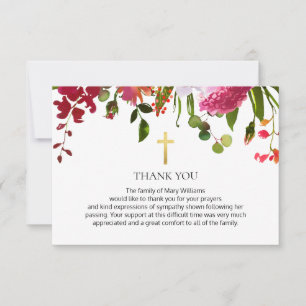 Fleur sauvage Christian Memorial Funeral Merci
