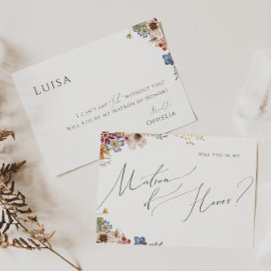 Fleur sauvage coloré   Carte d'honneur Garden Matr