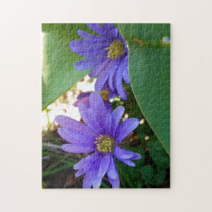 Fleur sauvage créative bleu photo puzzle puzzle