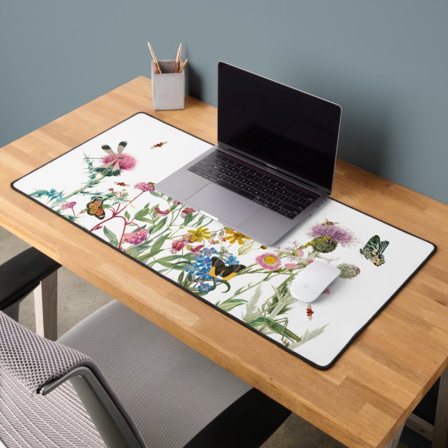 Fleur sauvage d'aquarelle Insectes Floral Spring G (Bureau 2)