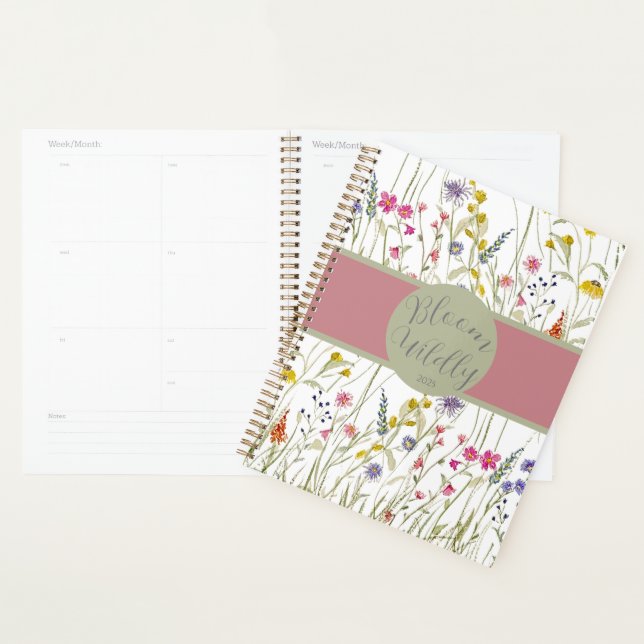 Fleur sauvage d'aquarelle Rose et Sage Bloom Willy (Devant avec enveloppe)