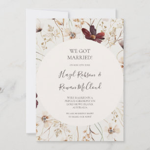 Fleur sauvage de Bourgogne   Faire-part Elopement 