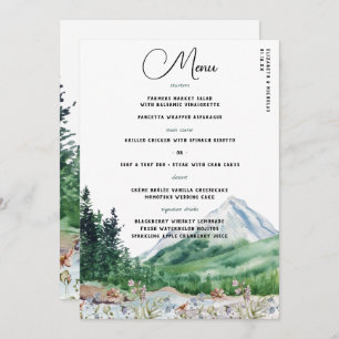 Fleur sauvage de montagne rustique Menu Mariage