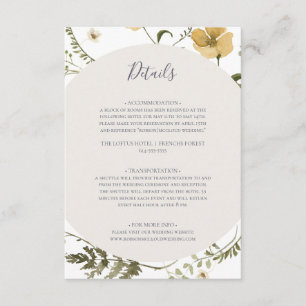 Fleur sauvage de printemps   Carte de boîtier Déta