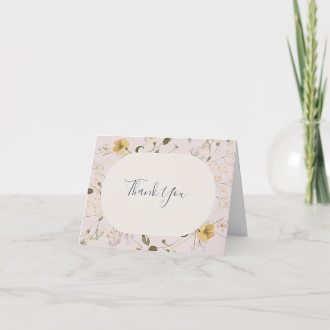 Fleur sauvage de printemps | Carte de remerciement (Devant)