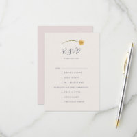 Fleur sauvage de printemps | Carte RSVP de choix d