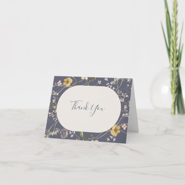 Fleur sauvage de printemps | Dusty Purple Carte de (Devant)
