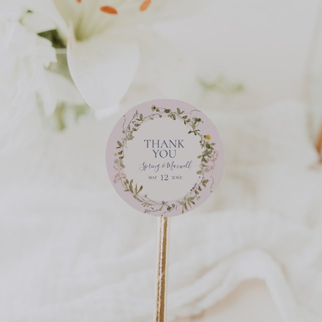 Fleur sauvage de printemps | Sticker Merci flush F (Créateur téléchargé)