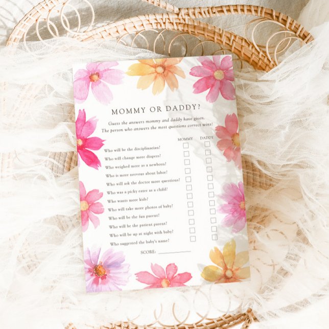 Fleur sauvage d'été dynamique maman ou papa carte  (Créateur téléchargé)