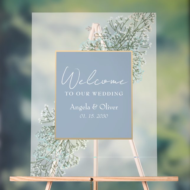 Fleur sauvage Dusty Blue Mariage Memorial (Neutre)