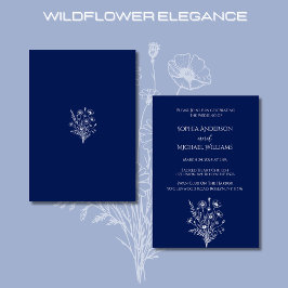 Fleur sauvage Elegance Mariage Thème Invitation