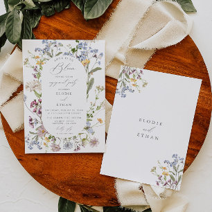Fleur sauvage Engagement Partie Amour Invitation e