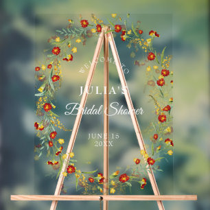 Fleur sauvage feuillage jaune de souci Shower de m