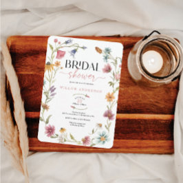 Fleur sauvage Field Boho Bridal Show Invitation