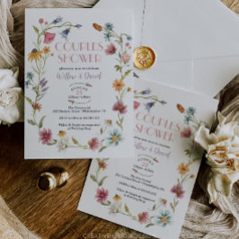 Fleur sauvage Field Boho Couples Show Invitation