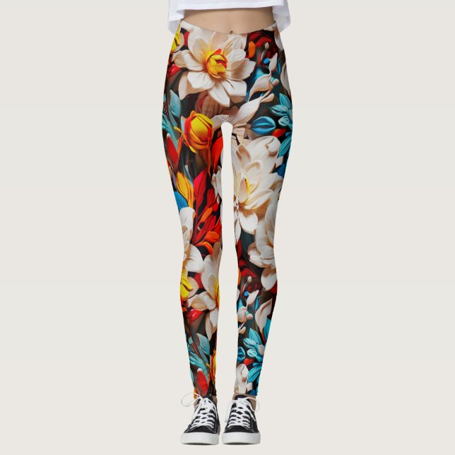 Fleur sauvage Galore Leggings (Devant)